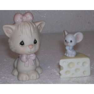 Precious Moments Not a Creature Was Stirring Cat & Mouse 2 Pc 