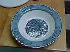 Royal China Currier Ives 10 Round Serving Bowl Blue NR