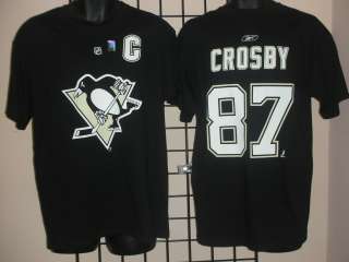 Description Crosby captain C Name and Number jersey tee shirt   100 