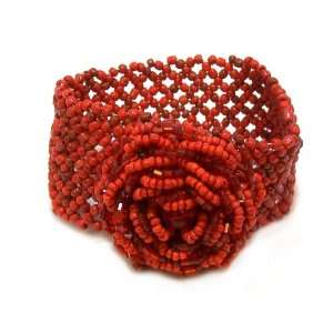  Just Give Me Jewels Mixed Red Rose Stretch Seed Bead 