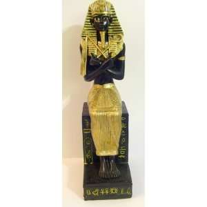  Enlarge 8.5 Black Gold Tone Egyptian Egypt Pharaoh 