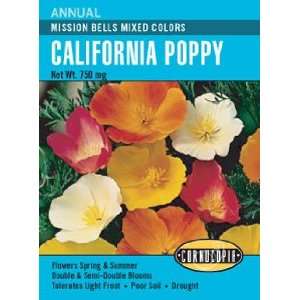  Poppy, California Mission Bells Mixed Colors Seeds Patio 