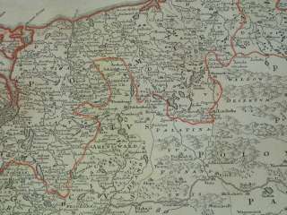 BRADENBERG GERMANY & POLAND 1720 HOMANN ANTIQUE COPPER ENGRAVED CHART 