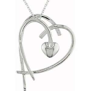  Sterling Silver Heart Necklace Jewelry
