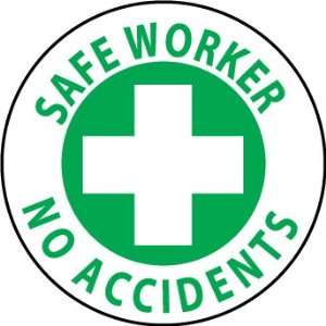  HARD HAT EMBLEMS SAFE WORKER NO ACCIDENTS WITH NEW ART 