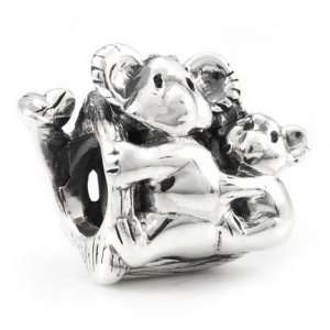  Ohm Sterling Silver Koala Bears Bead Charm Ohm Jewelry