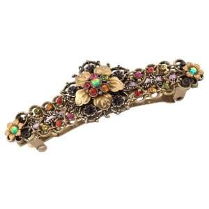 Adorable Michal Negrin Hair Brooch Embellished with Gold Hand Painted 