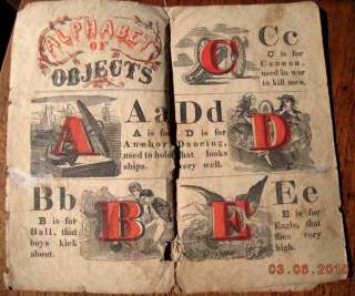 1859 antique CHILD ALPHABET ABC BOOK victorian prim  