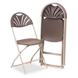  Fanfare molded folding chairs, chocolate chair/neutral 