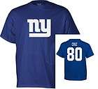 New York Giants Victor Cruz Blue Name and Number Jersey T Shirt