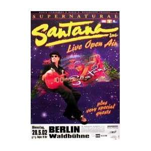  SANTANA Berlin Waldbuhne 28th May 2002 Music Poster