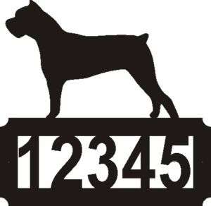 cane corso ADDRESS SIGN STEEL Metal house home dog  