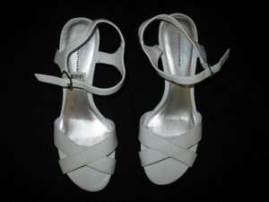 NEW PREDICTIONS White Strappy Sandal Wedges Shoes 8  
