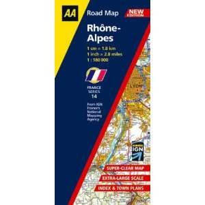  Rhone Alpes (AA Road Map France) (9780749535988) Books