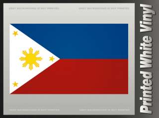 Philippines Flag Sticker PHL Filipino Asian Vinyl Bumper Decal F1 