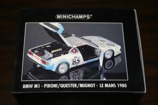 18 Minichamps BMW M1 map of France 1980 Lemans #83 NEW  