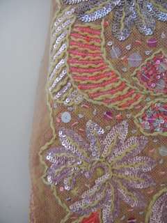 DRIES VAN NOTEN Adorned Tapestry Brocade JACKET B36 Tulle Sequins 