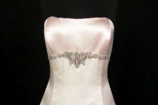   Light Pink Silk Satin Couture Bridal Wedding Dress Gown New  