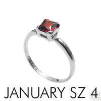 sterling silver CHILDS JANUARY BIRTHSTONE RING SZ 4  