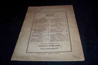 Brown College Preparatory School 1923 PA Magazine White  