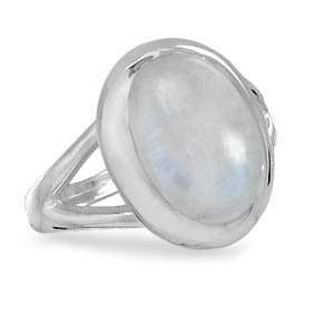  Sterling Silver Rainbow Moonstone Ring / Size 8 Jewelry