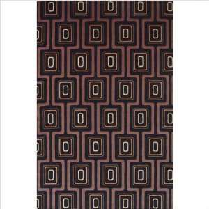  Tate Black City Grid Contemporary Rug Size 2 x 3 