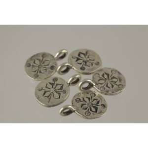   Printed Disk Thai Sterling Silver Charms Karen Handmade From Thailand