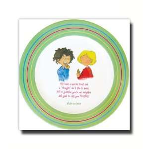 Love Melamine Plates  Friend to Friend  Cute Decorative Plate That Can 