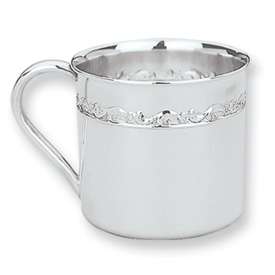 New Reed & Barton Baby Sterling Silver Raised Baby Cup  