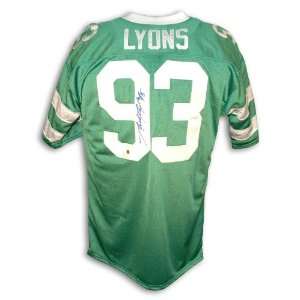 Marty Lyons Signed Jersey   Throwback Green   Autographed NFL Jerseys