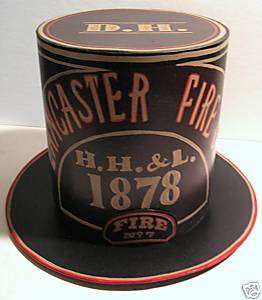 Fireman Parade Hat Rustic Old Style Retro Adv Sign  