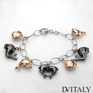 DV ITALY Attractive Bracelet Crafted in 14K/925 Gold plated Silver 