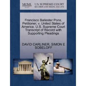   Pleadings (9781270412977) DAVID CARLINER, SIMON E SOBELOFF Books