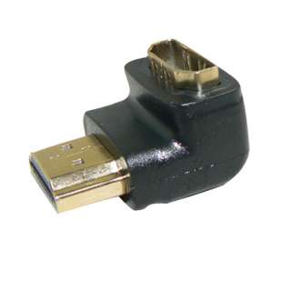HDMI 1.4 Gold connector Male To Female 90 degree right Angled 