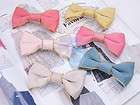   Lot of 10 Fashion Gold Bead Color Bow Tie Fashion Hair Clips for Girls