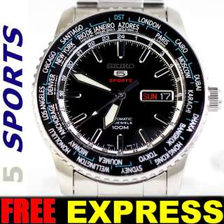 Seiko Men Watch 5 Sports Auto 100m Analog Sport Xpress Warranty 