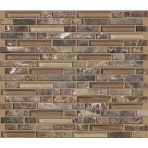  Mixed Up 12 x 12 Random Linear Mosaic Marble Accent Tile 