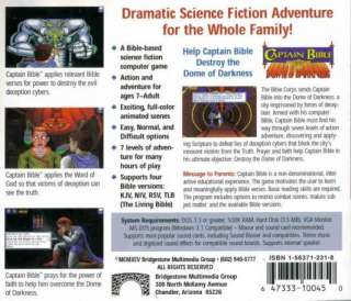   CD kids Christian based science fiction religion learning game  