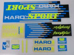 Nos OS BMX Decal Sticker for HARO Sport Frame Fork 1987  