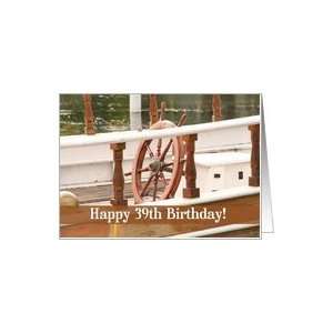  Ships Wheel Happy 39th Birthday Card Card Toys & Games