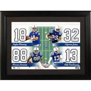  Indianapolis Colts Team Unsigned Jersey Numbers Piece 