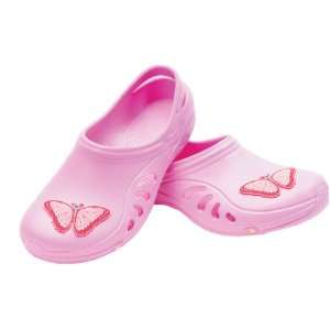  Sloggers 303PK01 Childs Clog Garden Sandal, Pink Butterfly 