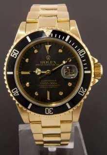 Rolex Submariner 16808 18k Gold Mens Watch 6.6 Milion Serial number 