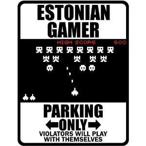  New  Estonian Gamer   Parking Only ( Invaders Tribute   80S Game 