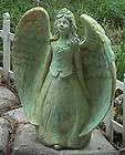 angel w star on crown dress concrete patina stain cement