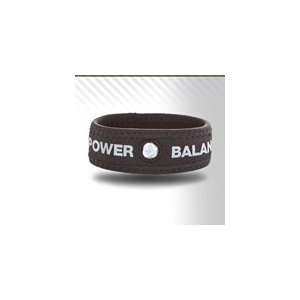  Power Balance neoprene wristband, Black w/Silver Lettering 