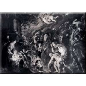   Adoration Of The Magi 16x11 Streched Canvas Art by Rubens, Peter Paul