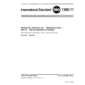  ISO 1388 111981, Ethanol for industrial use    Methods of 