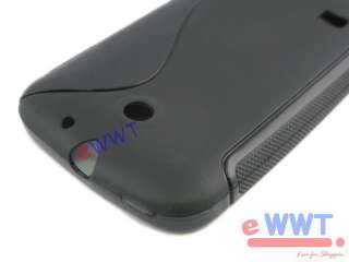 Black Mixed TPU Soft Cover Case + Film for Huawei M865 C8650 Ascend II 