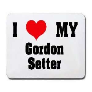  I Love/Heart Gordon Setter Mousepad